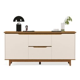 Aparador Buffet 2 Portas 2 Gavetas Balcão Multiuso Off White - 8