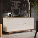 Ver imagem 1 de Aparador Buffet 2 Portas 2 Gavetas Balcão Multiuso Off White