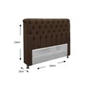 Ver imagem 3 de Painel de Cama Box Estofada Queen Imperatriz Plus Suede Cinza - Simbal