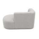 Ver imagem 4 de Sofá Puf Orgânico 140 cm 2 Lugares Consultório Recepção Sala:Cinza/Bouclé Lado Direito