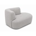 Ver mais imagens de Sofá Puf Orgânico 140 cm 2 Lugares Consultório Recepção Sala:Cinza/Bouclé Lado Direito