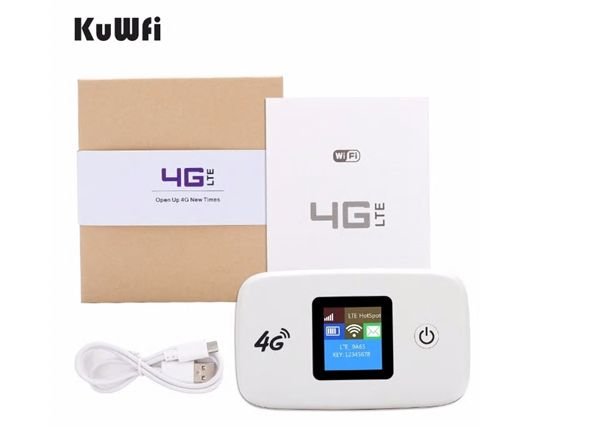 Roteador WiFi 4G Portátil com Bateria Interna Desbloqueado KuWifi L100 ...