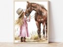 Ver imagem 1 de Quadro Decorativo Cowgirl Boiadeira Chapéu Cavalo Rodeio Quarto Menina Decoração