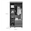 Ver imagem 3 de Guarda Roupa Copacabana New 3 Pts Cinamomo/off - Benetil