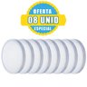 Kit 8 Painel Plafon Redondo Sobrepor 25W Branco Quente - 1