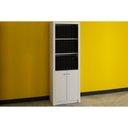 Ver imagem 1 de Estante Livreiro Solteiro Me4110 C/ 2 Portas e 3 Prateleiras Branco - Tecno Mobili