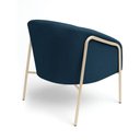 Ver imagem 5 de Poltrona Sala Industrial Alta Champanhe Stella Bouclê Azul M D03 - D’Rossi