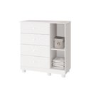 Ver imagem 3 de Cômoda Infantil Katatau 1 Portas 4 Gavetas Branco - Rede Móveis