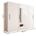Ver imagem 3 de Guarda-roupa Casal Santiago 3 Portas 2 Gavetas com Espelho Caemmun