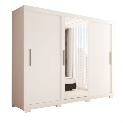 Guarda-roupa Casal Santiago 3 Portas 2 Gavetas com Espelho Caemmun