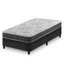 Ver imagem 1 de Cama Box Solteiro Preto + Colchão Espuma D33 Ortopédico Zidi San Francisco 88x188x54cm