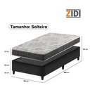 Ver imagem 4 de Cama Box Solteiro Preto + Colchão Espuma D33 Ortopédico Zidi San Francisco 88x188x54cm