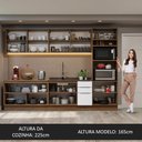 Ver imagem 6 de Armário de Cozinha Completa 310cm Rustic/Branco Stella Madesa 01