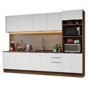 Ver imagem 3 de Armário de Cozinha Completa 310cm Rustic/Branco Stella Madesa 01