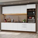 Ver imagem 1 de Armário de Cozinha Completa 310cm Rustic/Branco Stella Madesa 01