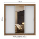 Ver imagem 4 de Guarda Roupa Casal Madesa Mônaco 3 Portas de Correr com Espelho