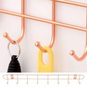 Ver imagem 2 de Cabideiro de Parede Rose Gold Suporte Aramado 8 Ganchos Organizador Guarda Roupas Toalhas Multiuso U