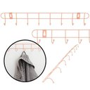 Ver imagem 5 de Cabideiro de Parede Rose Gold Suporte Aramado 8 Ganchos Organizador Guarda Roupas Toalhas Multiuso U