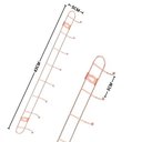 Ver mais imagens de Cabideiro de Parede Rose Gold Suporte Aramado 8 Ganchos Organizador Guarda Roupas Toalhas Multiuso U