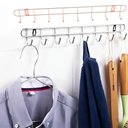 Ver imagem 4 de Cabideiro de Parede Rose Gold Suporte Aramado 8 Ganchos Organizador Guarda Roupas Toalhas Multiuso U