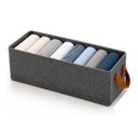 Ver imagem 1 de Caixa Organizadora Dobrável 47x28x20cm Multiuso Cinza para Roupas e Brinquedos