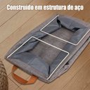 Ver mais imagens de Caixa Organizadora Dobrável 47x28x20cm Multiuso Cinza para Roupas e Brinquedos