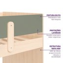 Ver imagem 6 de Cama Elevada com Escada Lateral em MDF Artsy Casatema MadeiraOriginals Natural/Verde