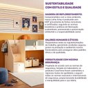 Ver mais imagens de Cama Elevada com Escada Lateral em MDF Artsy Casatema MadeiraOriginals Natural/Verde