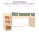 Ver imagem 4 de Cama Elevada com Escada Lateral Artsy Madeiraoriginals