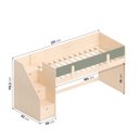 Ver imagem 3 de Cama Elevada com Escada Lateral Artsy Madeiraoriginals