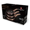 Jogo 3 Frigideiras Antiaderente Tripla Camada de Márore Rose Gold Berlinger Haus Cozinha Fritar Grel - 5