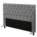 Ver imagem 1 de Cabeceira Cama Box Casal 140cm Cristal Suede Cinza - JS Móveis