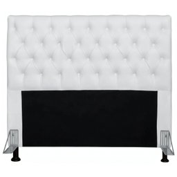 Cabeceira Cama Box Casal 140cm Cristal Corino Branco - Js Móveis - 5