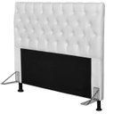 Ver imagem 1 de Cabeceira Cama Box Casal 140cm Cristal Corino Branco - Js Móveis