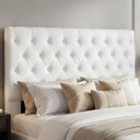 Ver imagem 3 de Cabeceira Cama Box Casal 140cm Cristal Corino Branco - Js Móveis