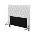 Ver imagem 2 de Cabeceira Cama Box Casal Queen 160cm Cristal Corino Branco - JS Móveis