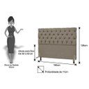 Ver imagem 5 de Cabeceira Cama Box Casal Queen 160cm Cristal Linho Bege - JS Móveis