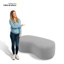Ver imagem 5 de Puff Decorativo Living Aisha Orgânico 02 Lugares Bouclê Cinza Claro - Desk Design