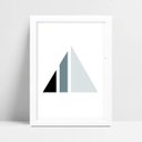 Ver imagem 1 de Decoração quadro infantil arte abstrata geométrica cinza