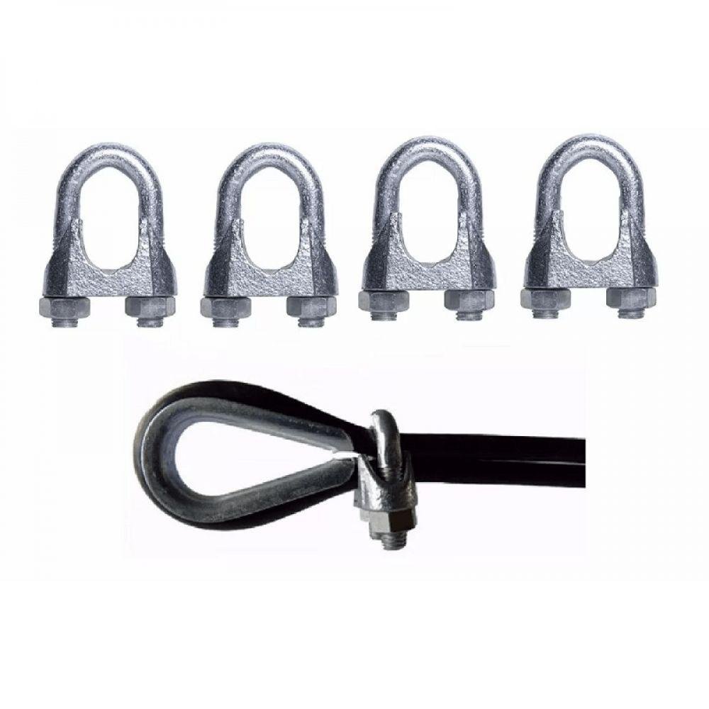 Kit 40 Grampos Clips Cabo de Aço Reparo Aparelho Academia