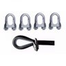 Kit 40 Grampos Clips Cabo de Aço Reparo Aparelho Academia - 1