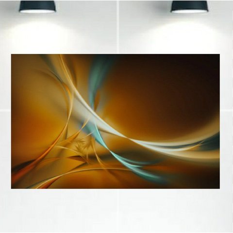 Quadro Decorativo Tela Canvas Abstratro Ref:qbab20 Lojall 90 X 60 Cm Borda Infinita
