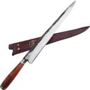 Ver imagem 3 de Faca Forjada Integral Brut Forj Aço Carbono 5160 Pau Ferro Gaúcha Artesanal para Churrasco