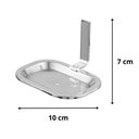 Ver imagem 4 de Saboneteira Banheiro Porta Sabonete De Parede Quadrada Cromo