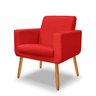 Poltrona Decorativa Annita Sala Escritório:vermelho - 3
