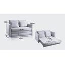 Ver imagem 6 de Sofa Cama Casal Noronha Luxo 1,55m Cor Linho Marrom