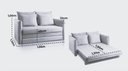 Ver imagem 6 de Sofa Cama Casal Noronha Luxo 1,55m Cor Linho Marrom