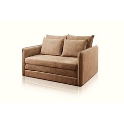 Sofa Cama Casal Noronha Luxo 1,55m Cor Linho Marrom - 1