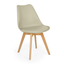 Ver imagem 2 de Cadeira Polipropileno Leda Base Wood La Mobilia: Design para Sala de Jantar