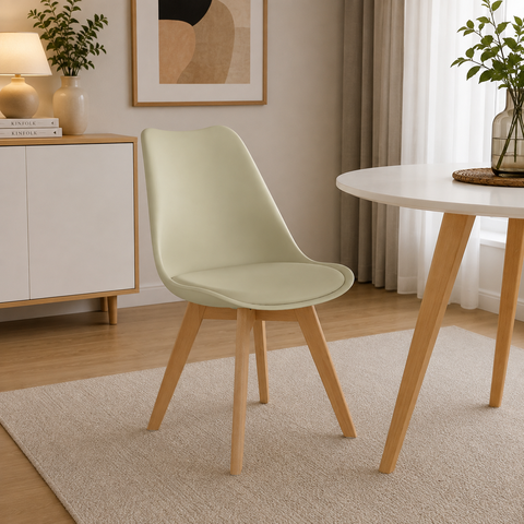 Cadeira Polipropileno Leda Base Wood La Mobilia: Design para Sala de Jantar